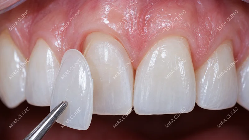 Veneers are usually more conservative because they cover mainly the front surface of the tooth